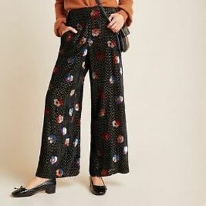 Eva Franco Pasquette Velvet Wide Leg Pants Size 2